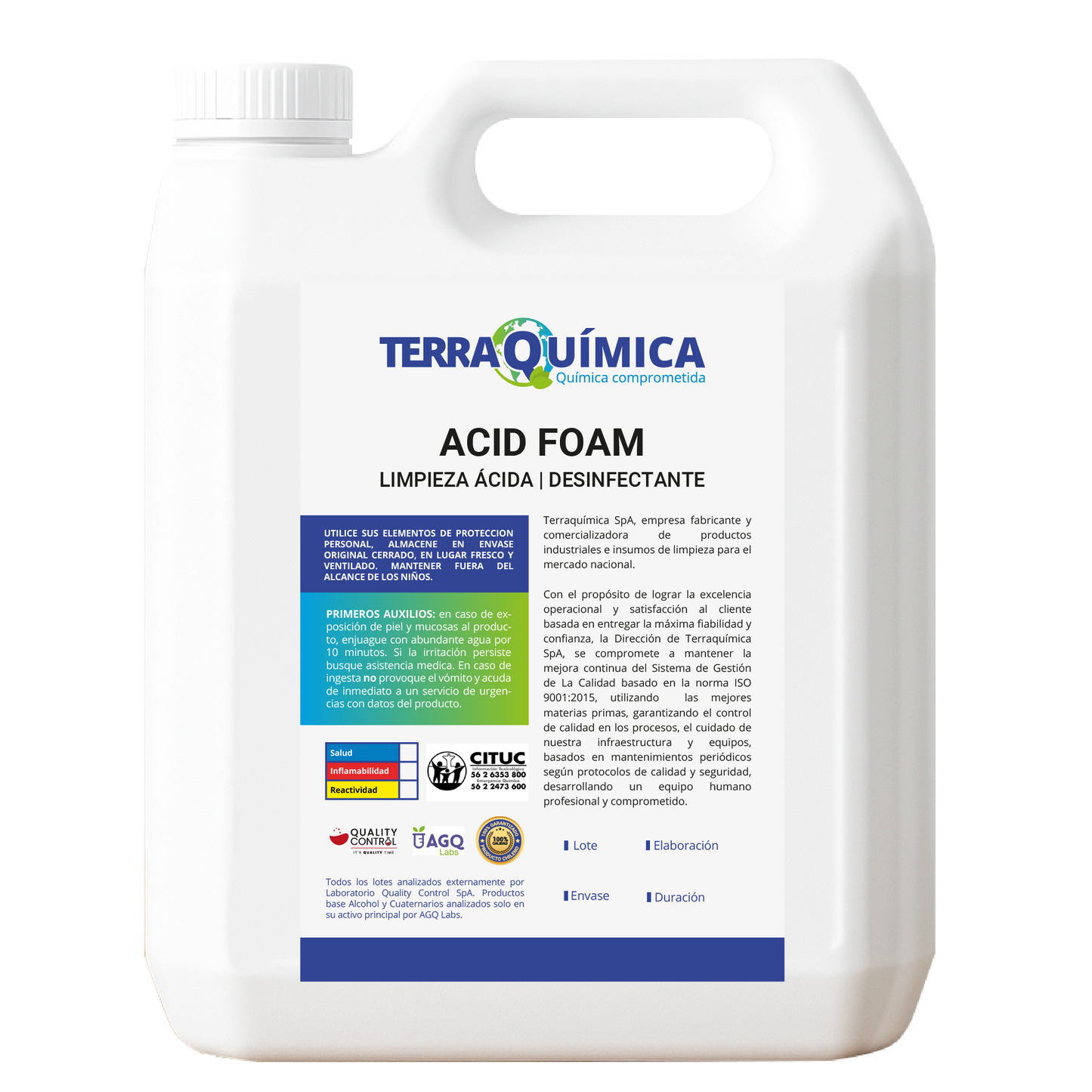 Espuma Elimina Sarro Desinfectante - ACID FOAM