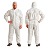 Traje de buzo overol blanco desechable