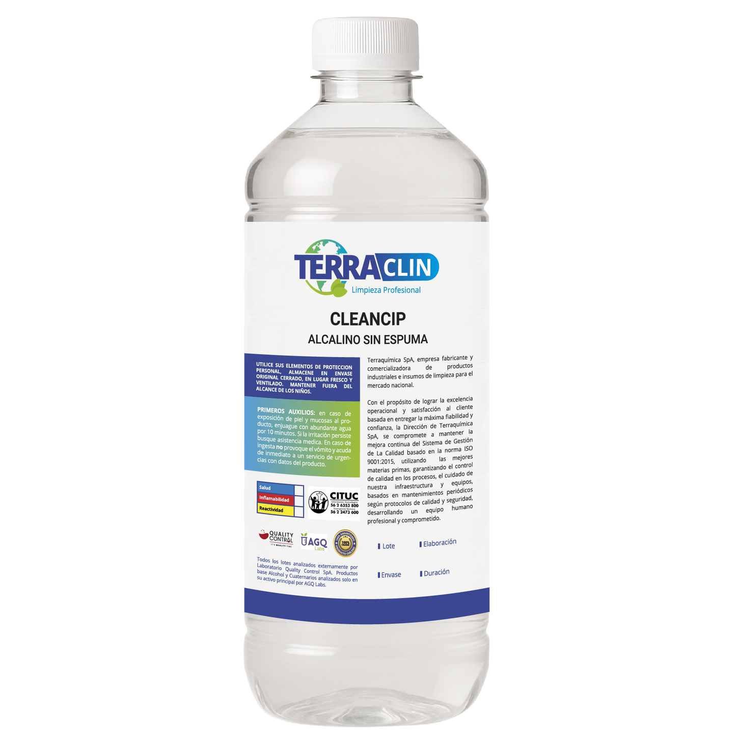 Detergente Concentrado Alcalino Sin Espuma - CLEANCIP