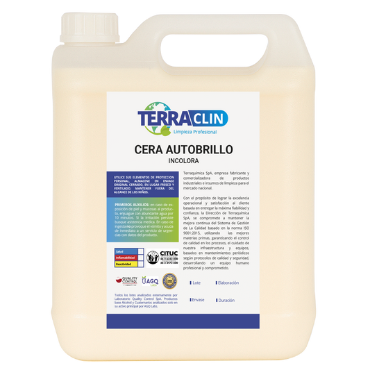 Envase de cera autobrillo incolora - terraclin