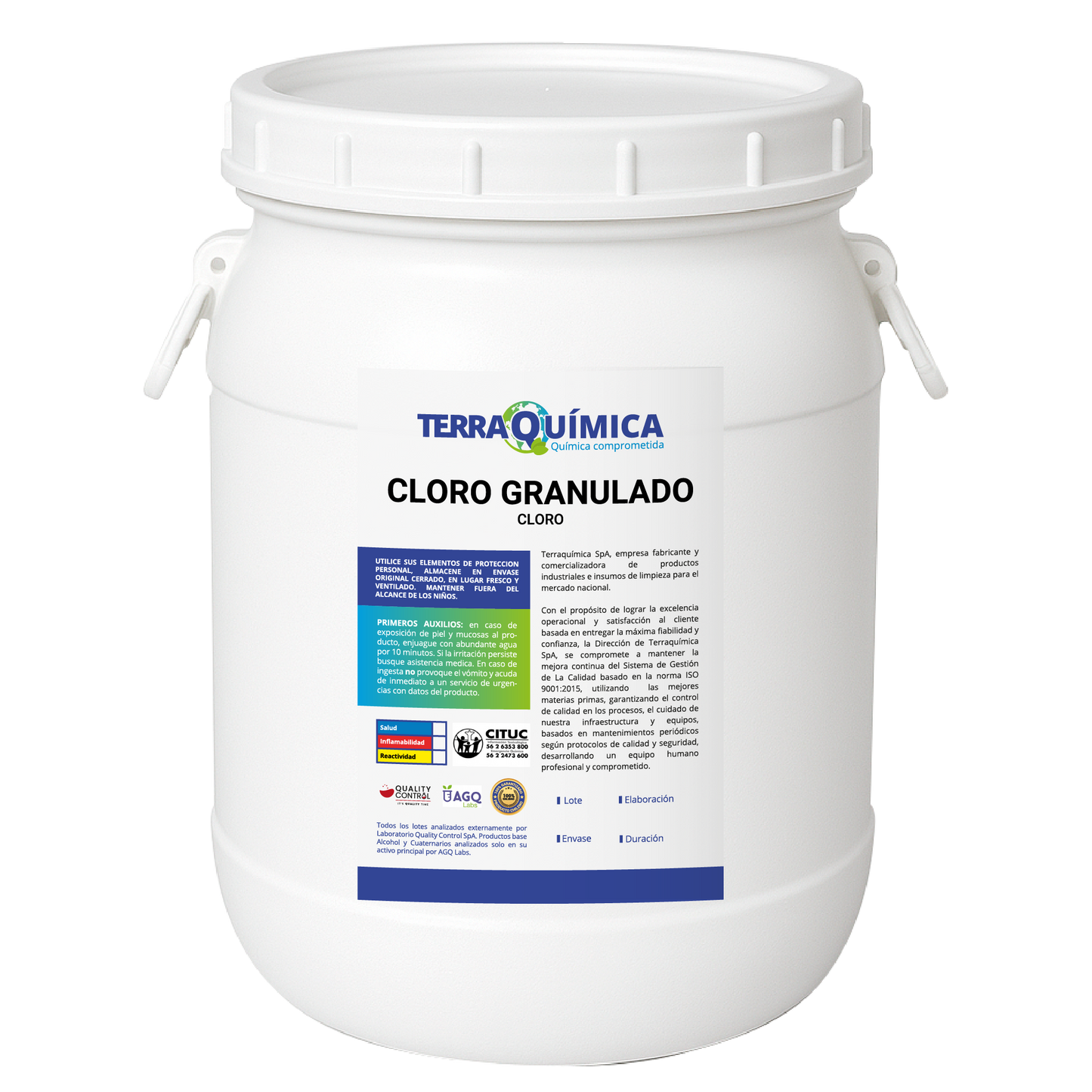Cloro Granulado Cuñete 25 Kg