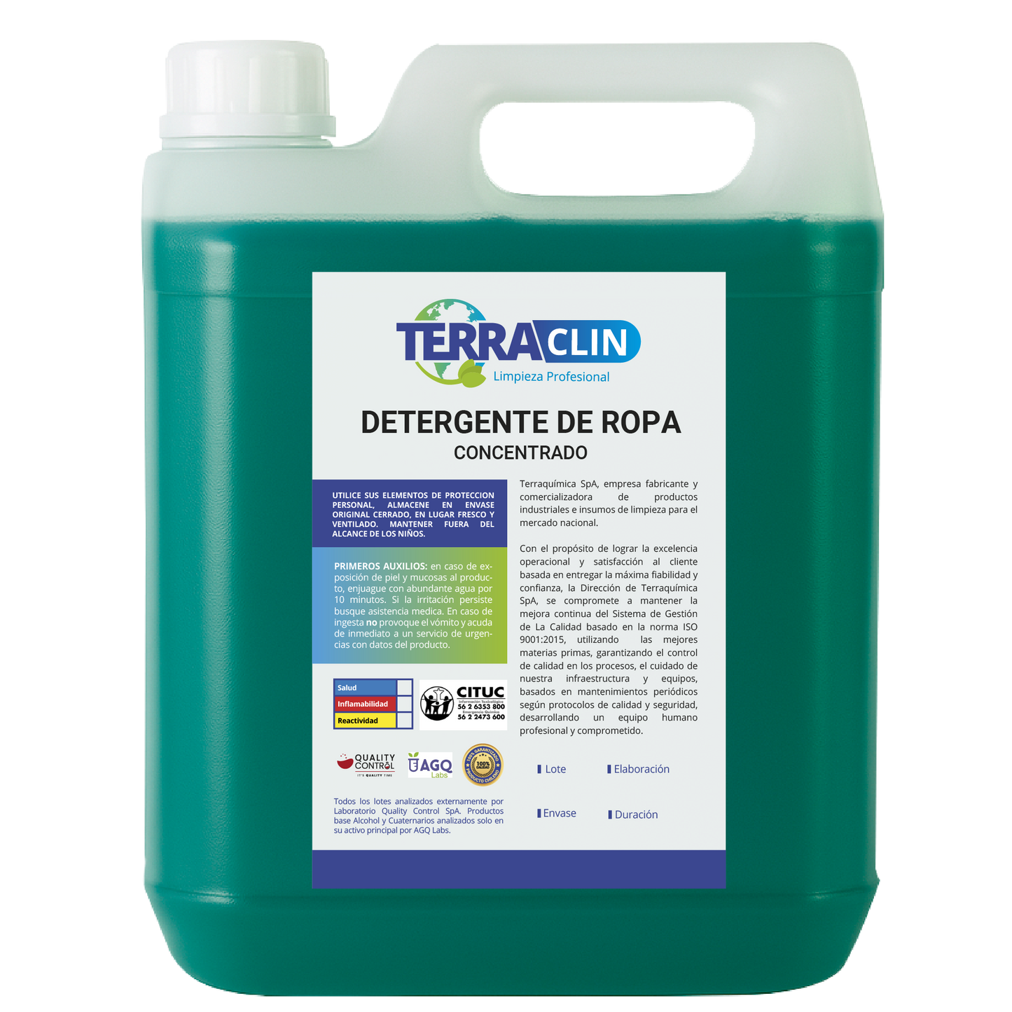 Envase de detergente de ropa concentrado - terraclin