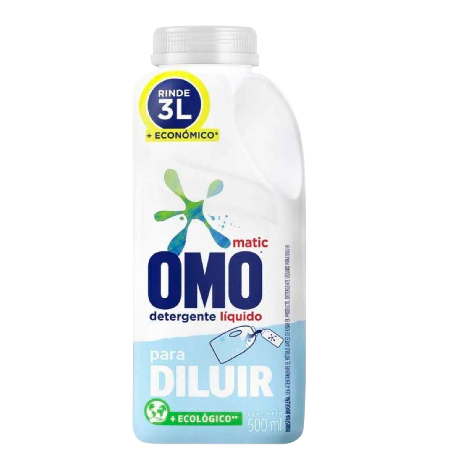 Envase de detergente omo líquido para diluir 500 ml
