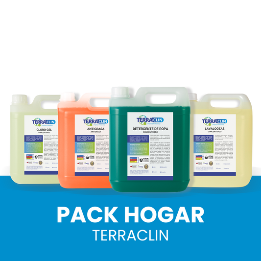 Imagen Pack Hogar Terraclin - Lavalozas, Lavaropa, Clorogel, Antigrasa