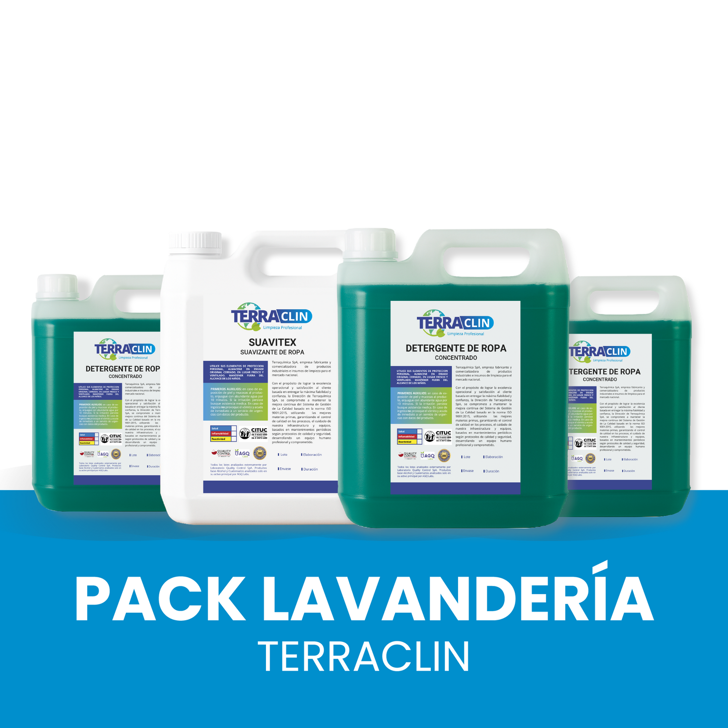 Imagen Pack Lavandería Terraclin - 3 Lavaropa y 1 Suavizante