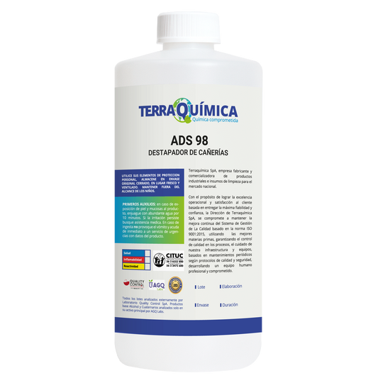 Envase de ads 98 - destapador de cañerías