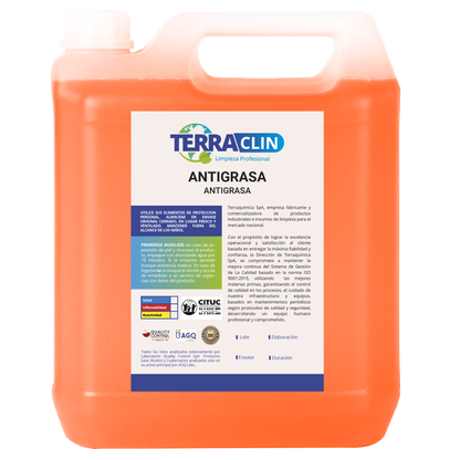 Envase de antigrasa terraclin