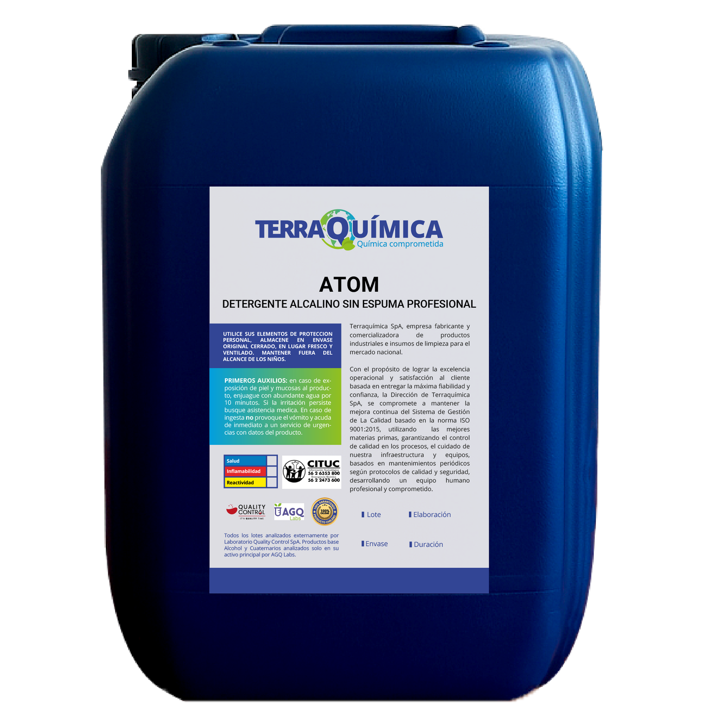 Detergente Alcalino sin Espuma Profesional - ATOM