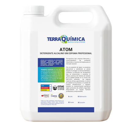 Detergente Alcalino sin Espuma Profesional - ATOM