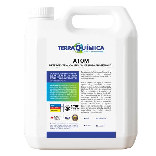 Detergente Alcalino sin Espuma Profesional - ATOM
