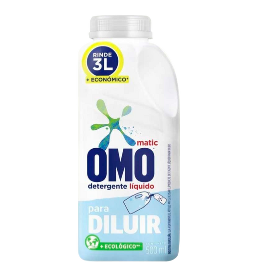 Envase de detergente omo líquido para diluir 500 ml