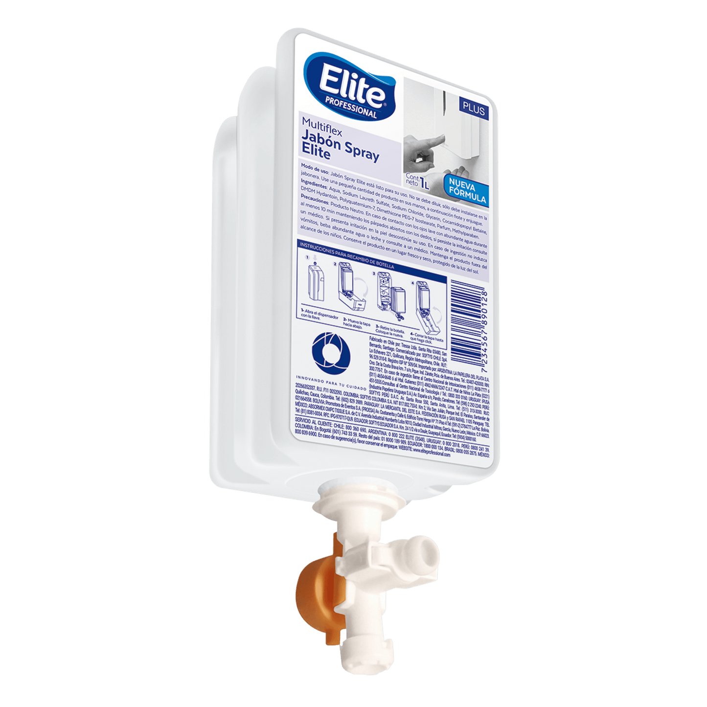 Jabón Spray Multiflex Elite Professional 6 Und. x 1 L